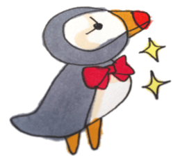 The Puffin and Alces alces sticker #3536892