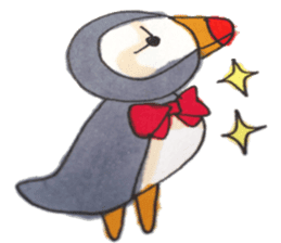 The Puffin and Alces alces sticker #3536892