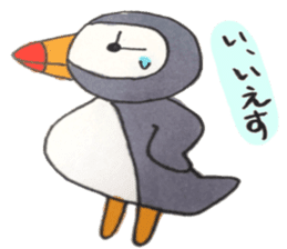 The Puffin and Alces alces sticker #3536893