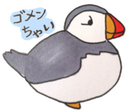 The Puffin and Alces alces sticker #3536895