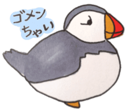 The Puffin and Alces alces sticker #3536895