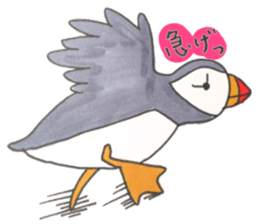 The Puffin and Alces alces sticker #3536896