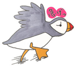 The Puffin and Alces alces sticker #3536896