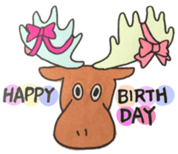 The Puffin and Alces alces sticker #3536900