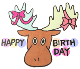 The Puffin and Alces alces sticker #3536900