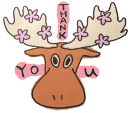 The Puffin and Alces alces sticker #3536905