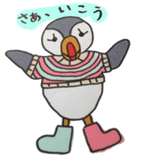 The Puffin and Alces alces sticker #3536907