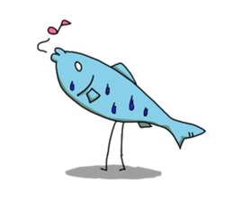 birds and fish sticker #3537017