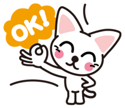 white cat shiro sticker #3538248