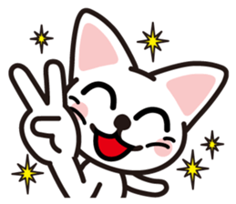white cat shiro sticker #3538261