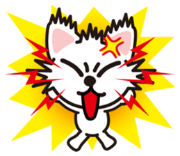 white cat shiro sticker #3538266