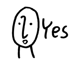 Rather long face sticker #3539256