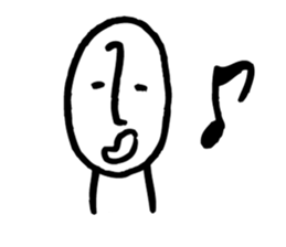 Rather long face sticker #3539265