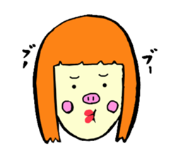 Silly talk of the girl sticker #3540064