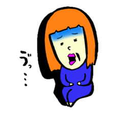 Silly talk of the girl sticker #3540067