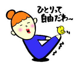 Silly talk of the girl sticker #3540070