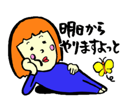 Silly talk of the girl sticker #3540072