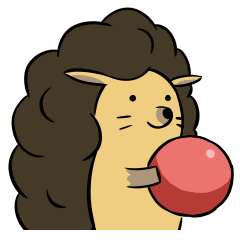Afro hedgehog Sticker