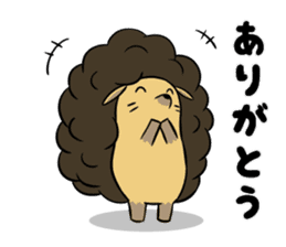Afro hedgehog Sticker sticker #3540554