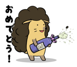 Afro hedgehog Sticker sticker #3540555