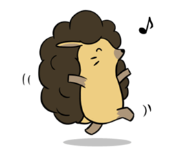 Afro hedgehog Sticker sticker #3540559