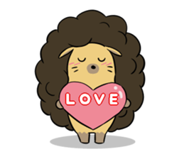 Afro hedgehog Sticker sticker #3540560