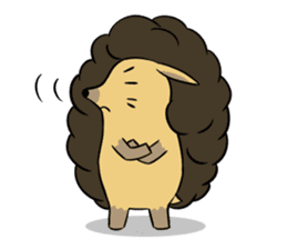 Afro hedgehog Sticker sticker #3540563