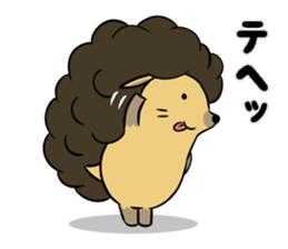 Afro hedgehog Sticker sticker #3540569