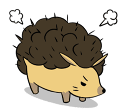 Afro hedgehog Sticker sticker #3540571