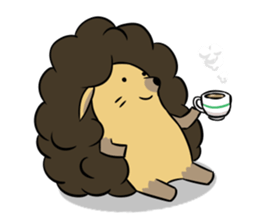 Afro hedgehog Sticker sticker #3540573