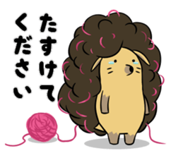 Afro hedgehog Sticker sticker #3540586