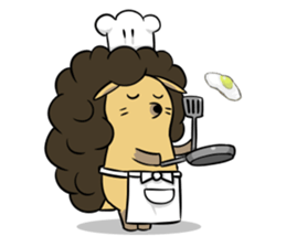 Afro hedgehog Sticker sticker #3540590