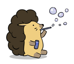 Afro hedgehog Sticker sticker #3540591
