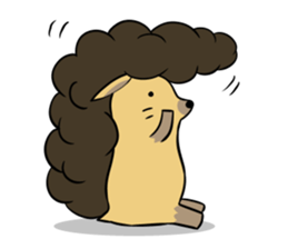 Afro hedgehog Sticker sticker #3540593