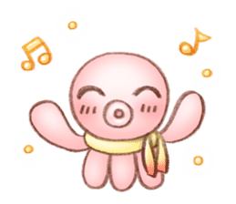 kawaii octopus sticker #3540956