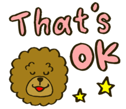 A toy poodle has round hair sticker #3541009