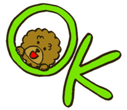 A toy poodle has round hair sticker #3541011