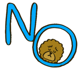 A toy poodle has round hair sticker #3541012