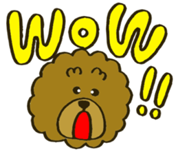 A toy poodle has round hair sticker #3541016
