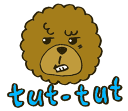 A toy poodle has round hair sticker #3541026