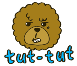 A toy poodle has round hair sticker #3541026