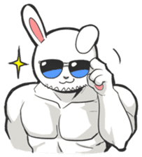 Rabbo the Muscle Rabbit sticker #3542557