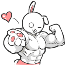 Rabbo the Muscle Rabbit sticker #3542559