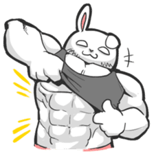 Rabbo the Muscle Rabbit sticker #3542562