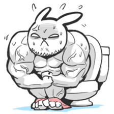 Rabbo the Muscle Rabbit sticker #3542563