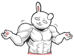 Rabbo the Muscle Rabbit sticker #3542570