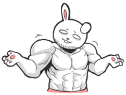 Rabbo the Muscle Rabbit by Babustudio