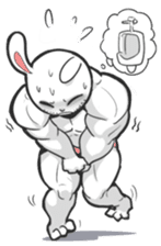 Rabbo the Muscle Rabbit sticker #3542571