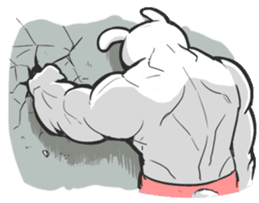 Rabbo the Muscle Rabbit sticker #3542574