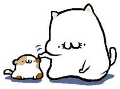 NikuQman & omochimaru - cat hero sticker #3542645